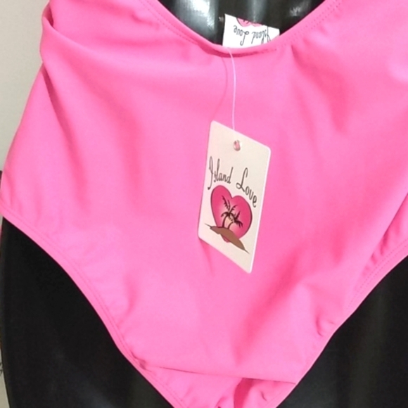 ISLAND LOVE RUCHED CUT-OUT SWIMSUIT NWT JR - Picture 8 of 10